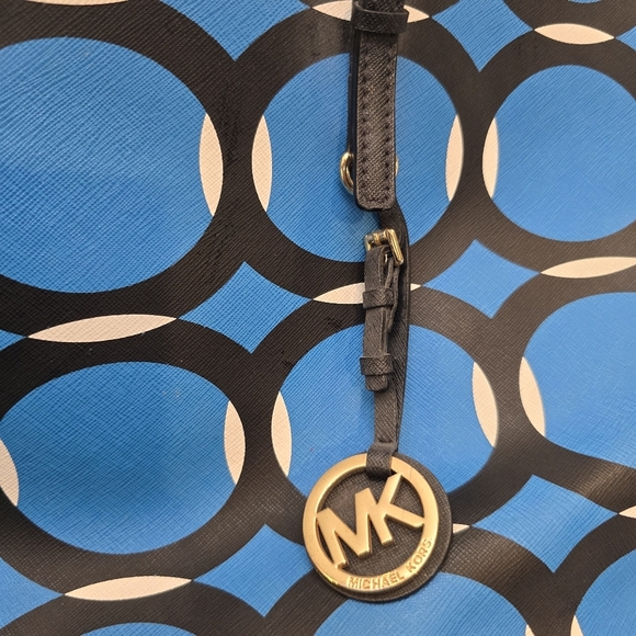 Michael by Michael Kors Jet Set Travel Deco Leather Bag Blue - Picture 3 of 11